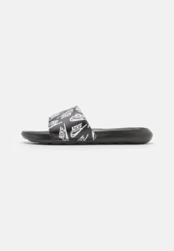 Nike Sportswear Victori One Slide Print - Sandalias Planas - Black/White