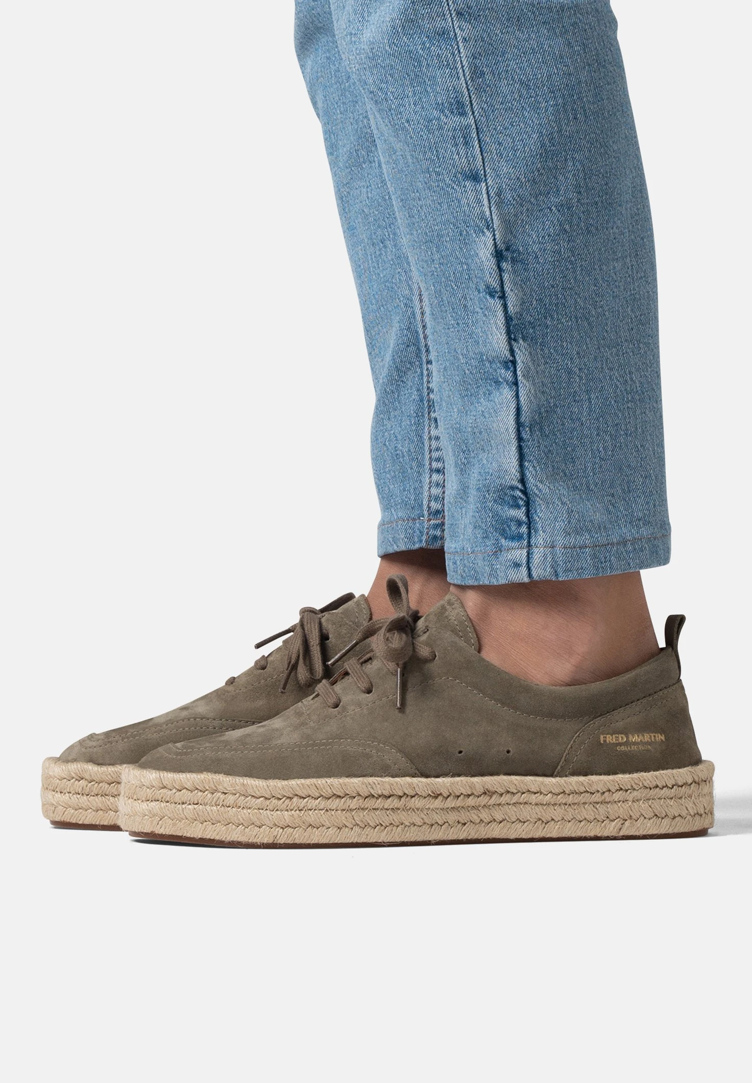 Mykonos - Alpargatas - Olive Suede 2 Mykonos - Alpargatas - Olive Suede - Imagen 2