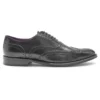 Next Signature Italian Wing Cap Brogues Wide Fit - Zapatos Con Cordones - Black