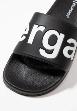 Superga Slides - Chanclas De Baño - Black/White -Zapateria Top c7080e3136ba44f08605fef74b137e75