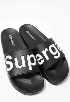 Superga Slides - Chanclas De Baño - Black/White -Zapateria Top e9610d682844455b8ea66ea8d6bb9cfe
